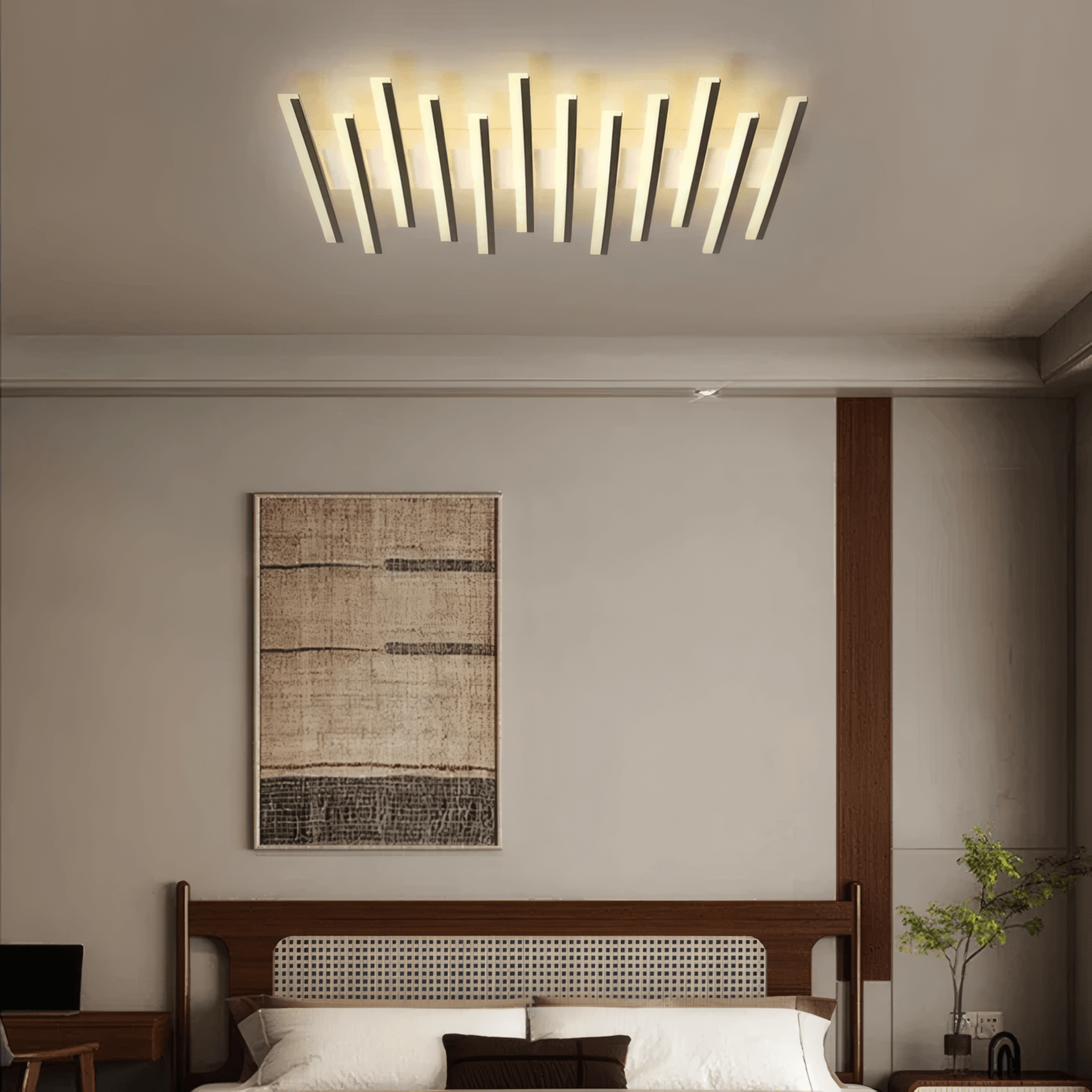 Minimalist Linear Flush Mount Light